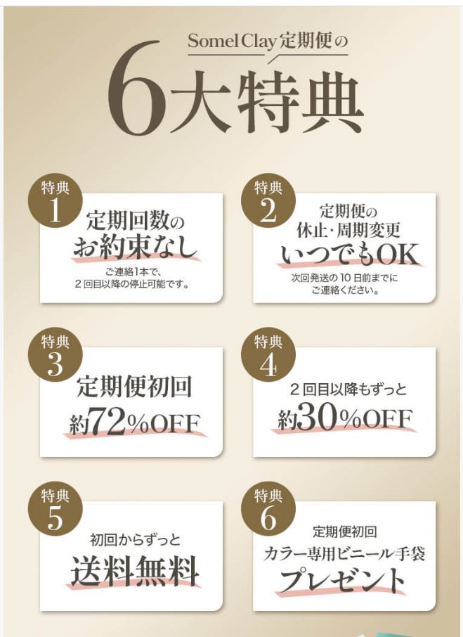 公式サイトだけの６大特典